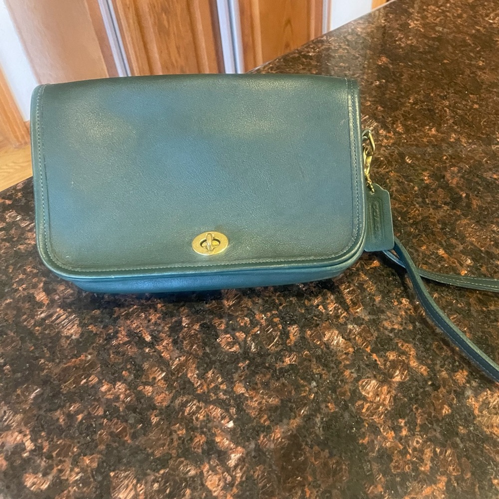 Vintage Coach Purse- Hunter Green